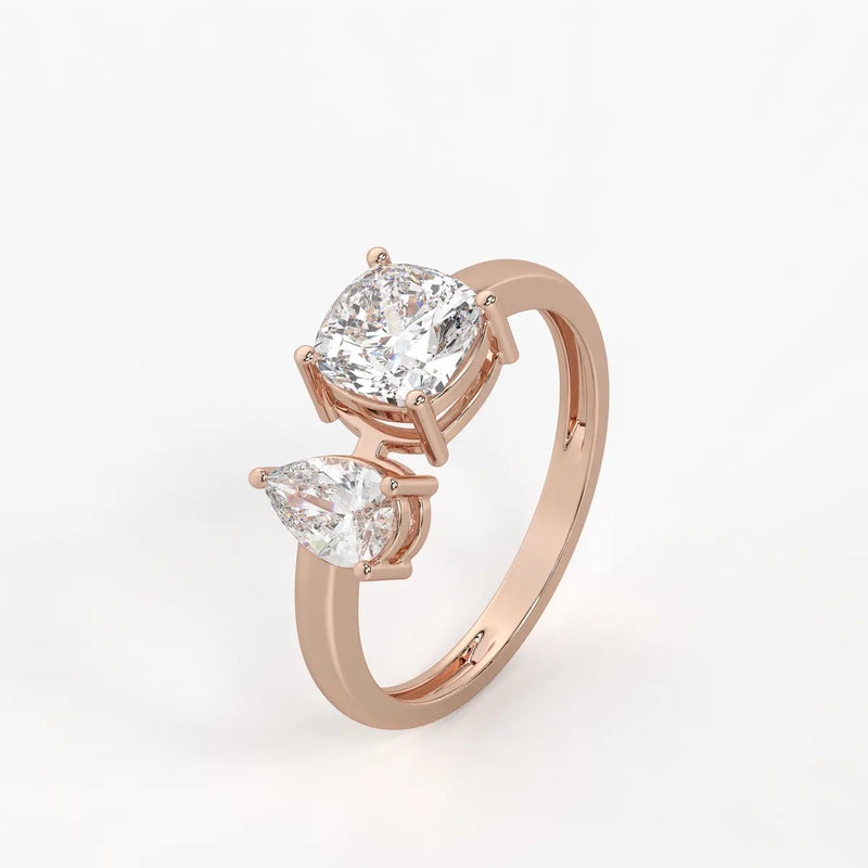 The Aadhya Pear-Cushion Union Ring