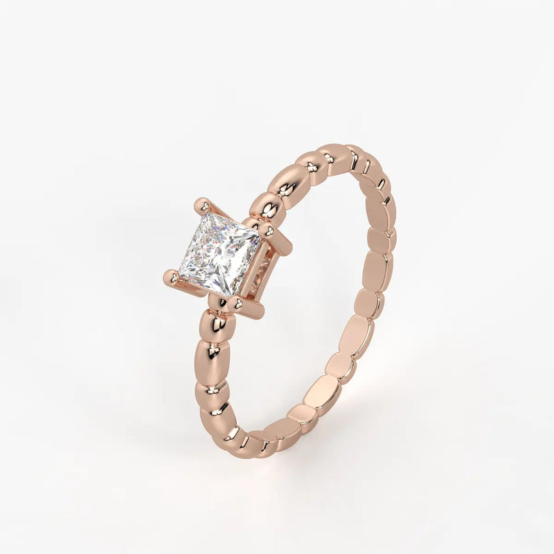 Audrey Princess Solitaire Ring