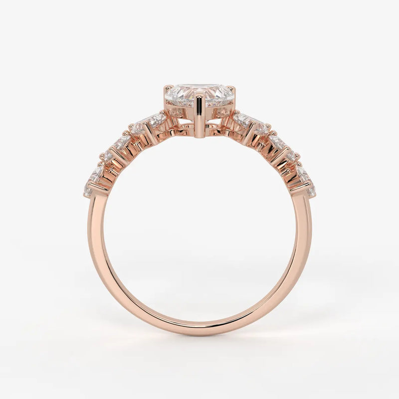 Heart Cluster Anniversary Ring