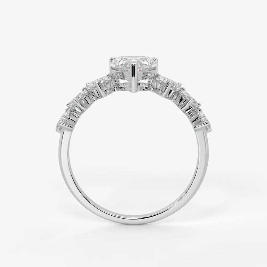 Heart Cluster Anniversary Ring