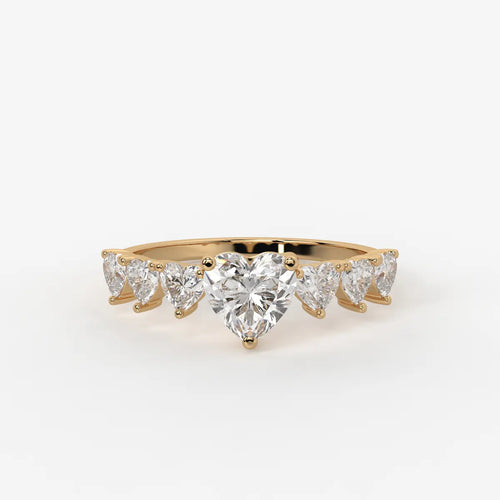 Heart Cluster Anniversary Ring