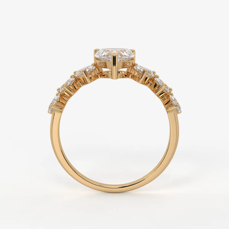 Heart Cluster Anniversary Ring