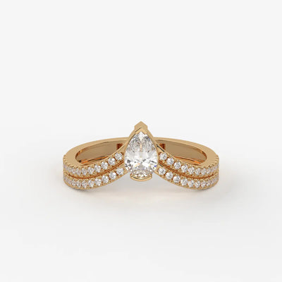 Elaris Pear Solitaire Diamond Ring