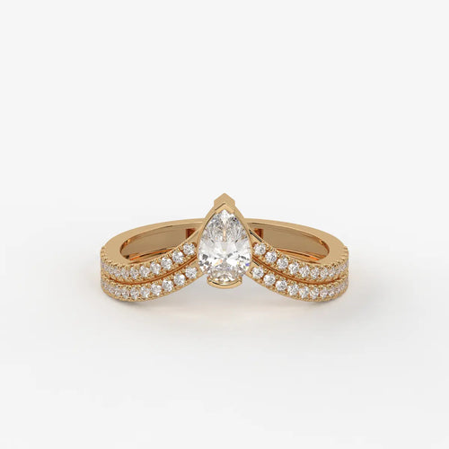 Elaris Pear Solitaire Diamond Ring
