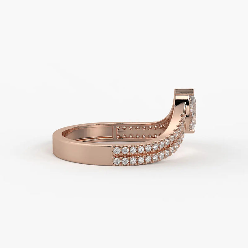 Elaris Pear Solitaire Diamond Ring