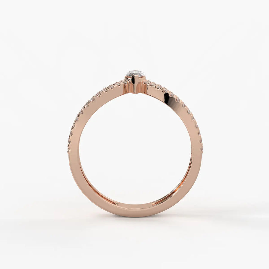 Valerique Marquise Split Shank Diamond Ring