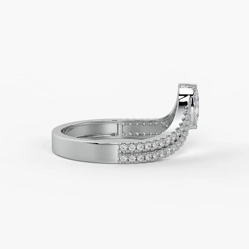 Valerique Marquise Split Shank Diamond Ring