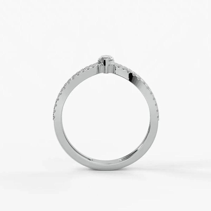 Valerique Marquise Split Shank Diamond Ring
