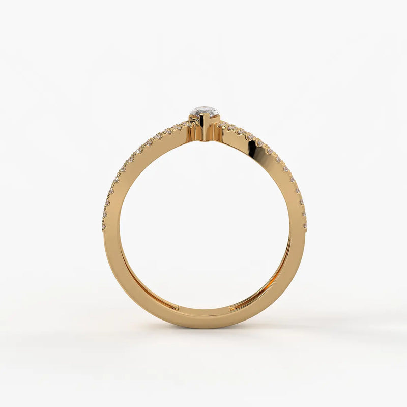 Valerique Marquise Split Shank Diamond Ring