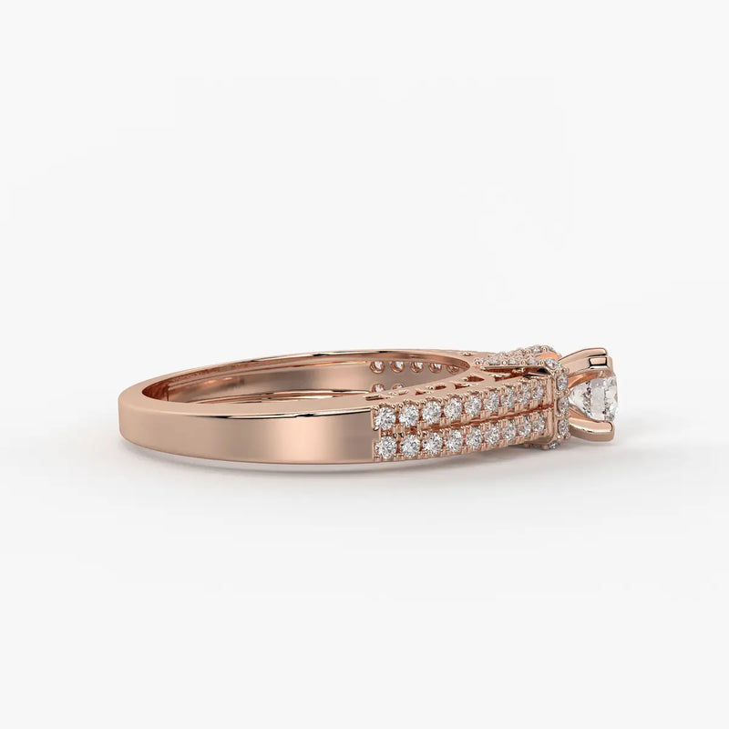 Round Halo Bridal Ring