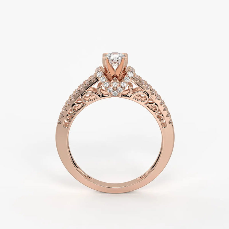 Round Halo Bridal Ring