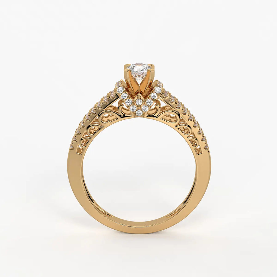 Round Halo Bridal Ring