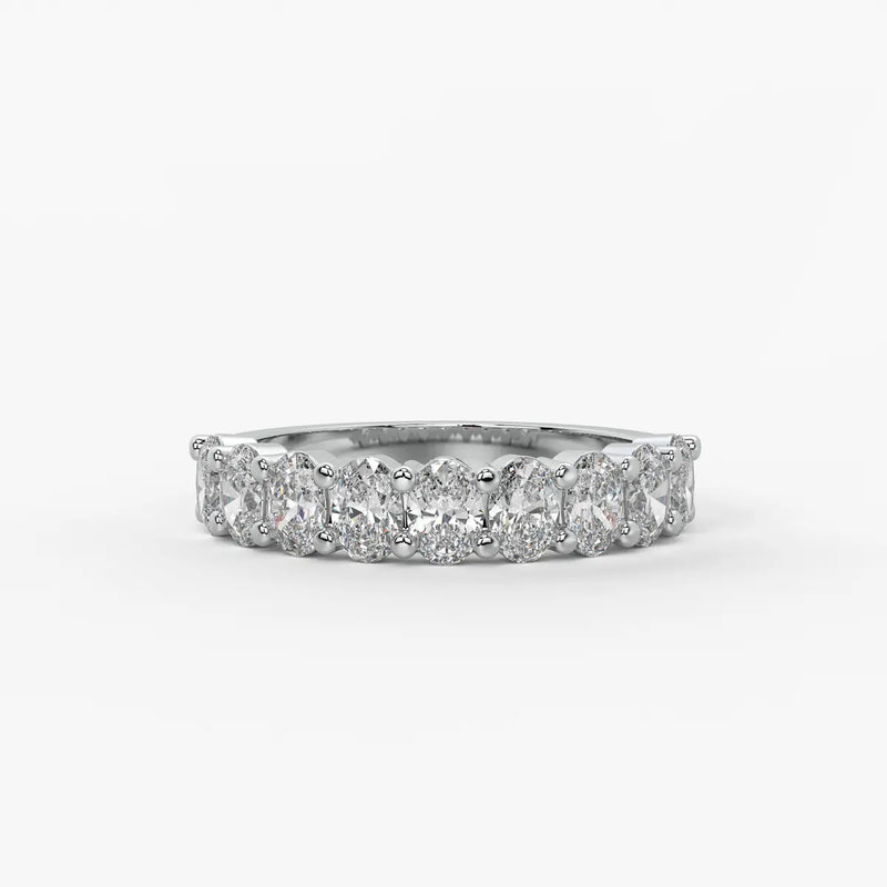 Oval Eternity Studded Ring
