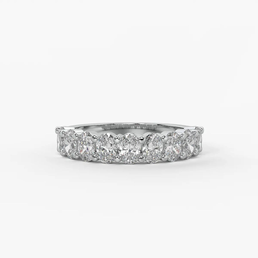 Oval Eternity Studded Ring