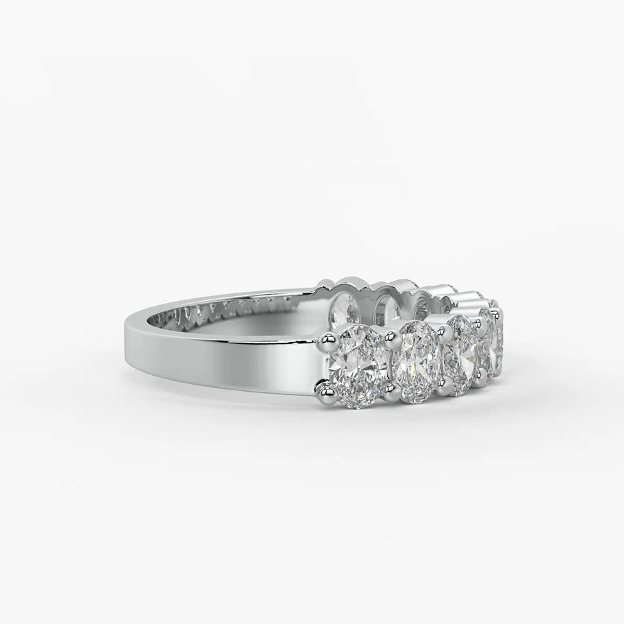 Oval Eternity Studded Ring