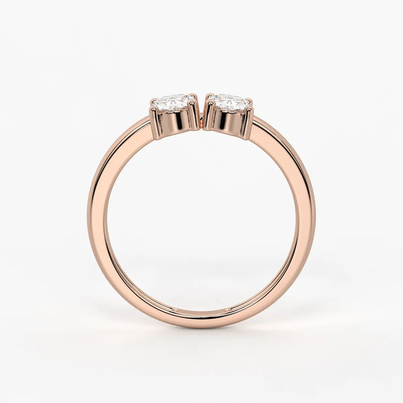 Oval Twin Solitaire Ring