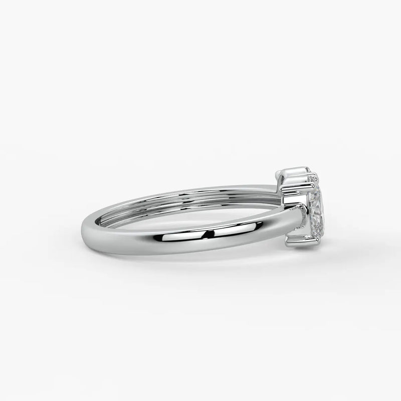 Oval Twin Solitaire Ring