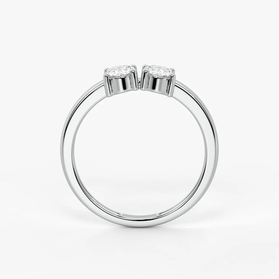 Oval Twin Solitaire Ring