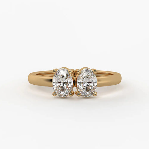 Oval Twin Solitaire Ring