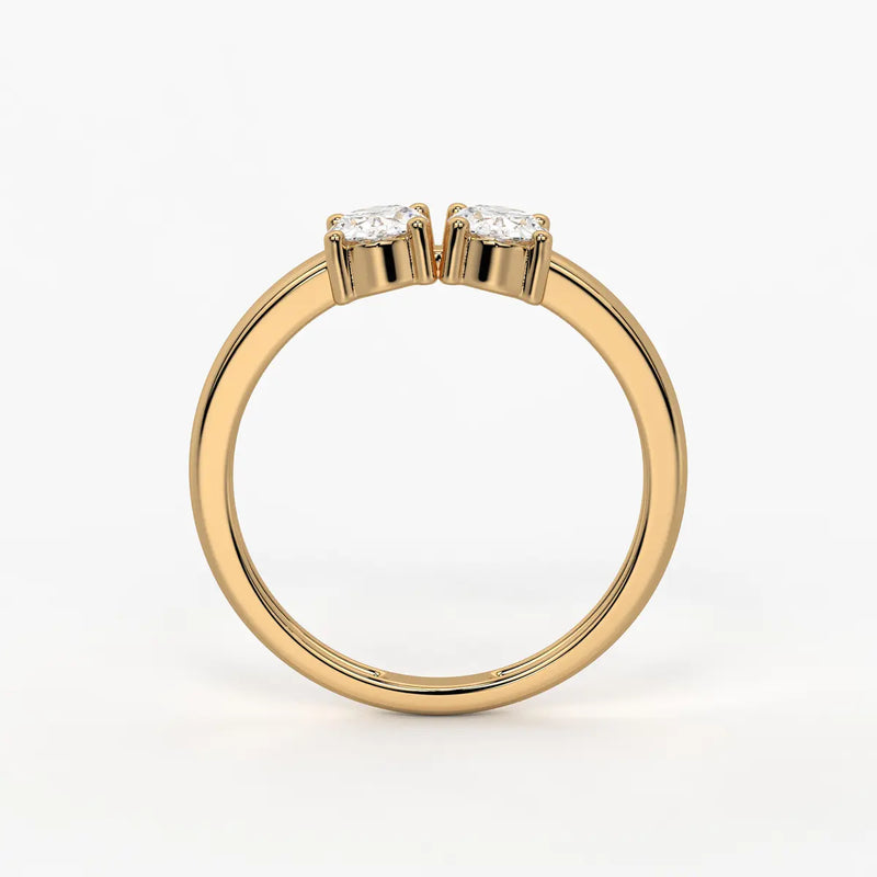Oval Twin Solitaire Ring