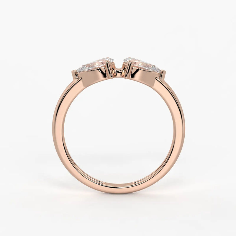 Pear Duo Studded Ring