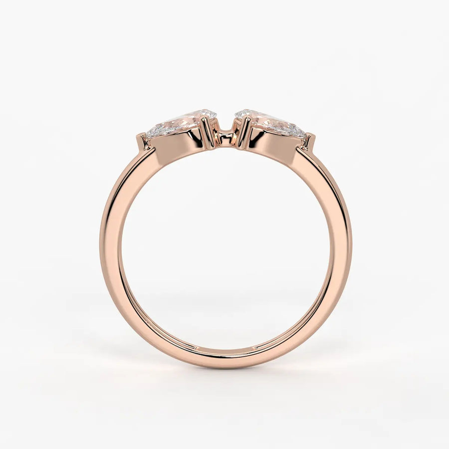 Pear Duo Studded Ring