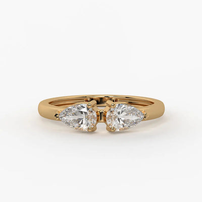 Pear Duo Studded Ring