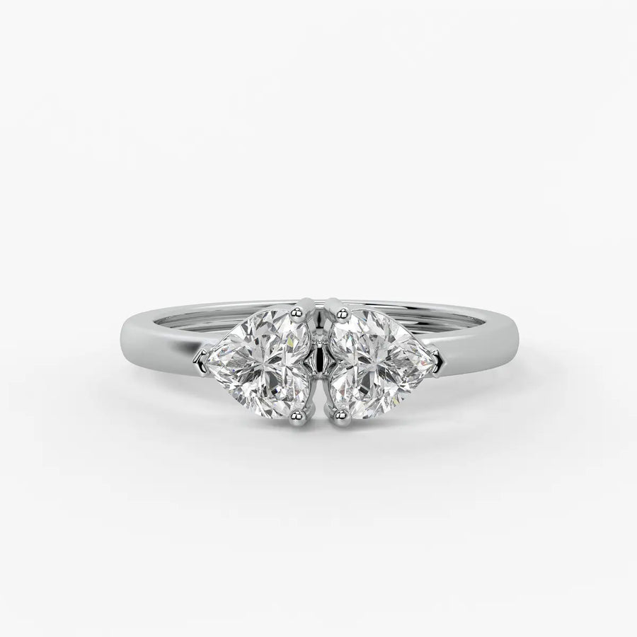 Twin Pear Diamond Ladies Ring