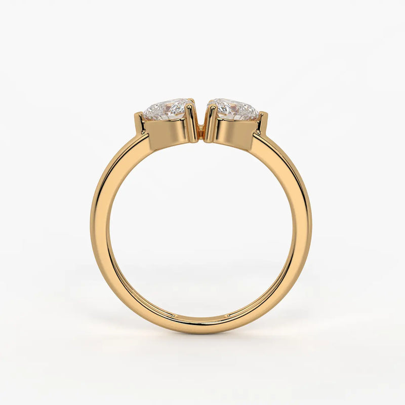 Twin Pear Diamond Ladies Ring