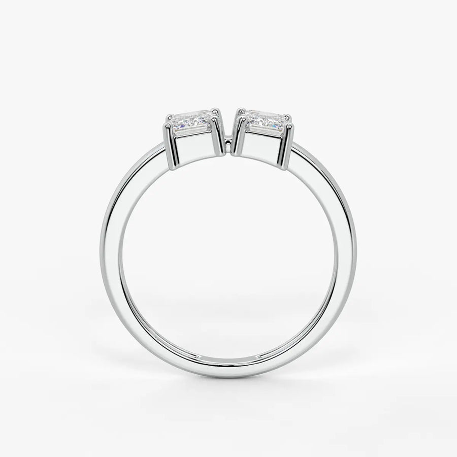 Emerald Twin Solitaire Ring