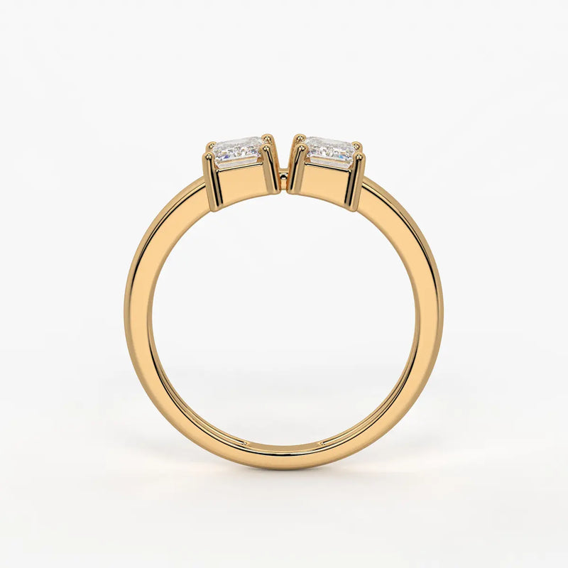 Emerald Twin Solitaire Ring
