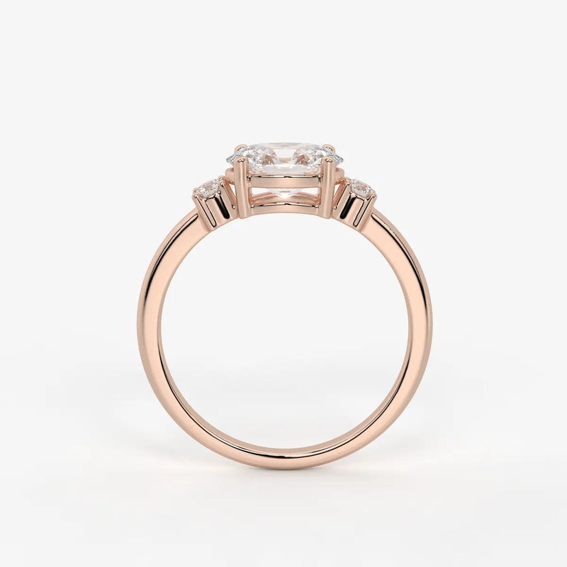 Ovalisca Oval Accent Diamond Ring
