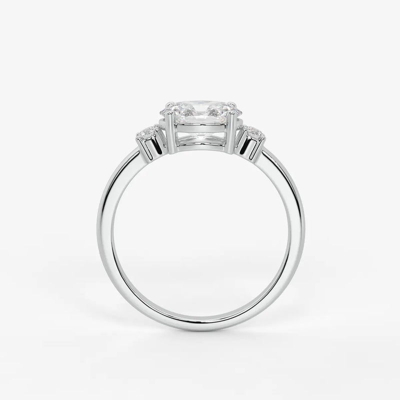 Ovalisca Oval Accent Diamond Ring