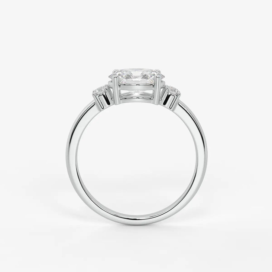 Ovalisca Oval Accent Diamond Ring