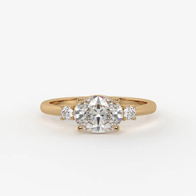 Ovalisca Oval Accent Diamond Ring