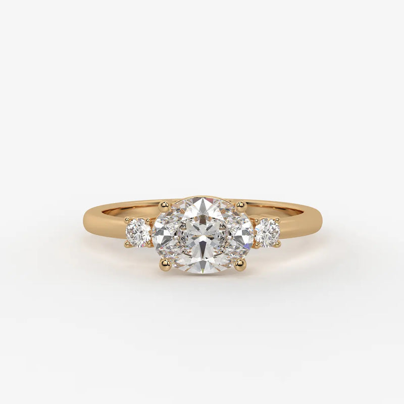Ovalisca Oval Accent Diamond Ring