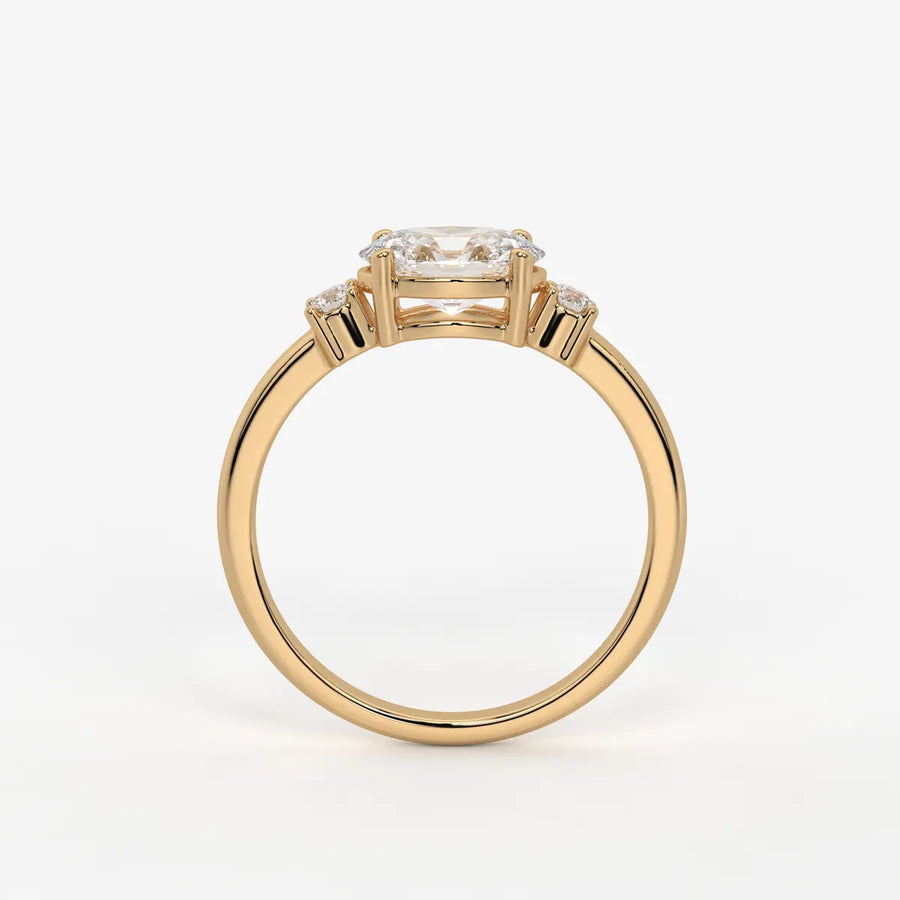 Ovalisca Oval Accent Diamond Ring