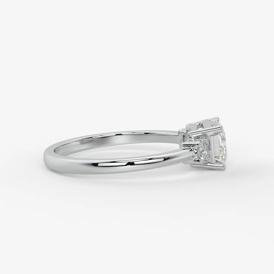 Zerithia Emerald Accent Diamond Ring