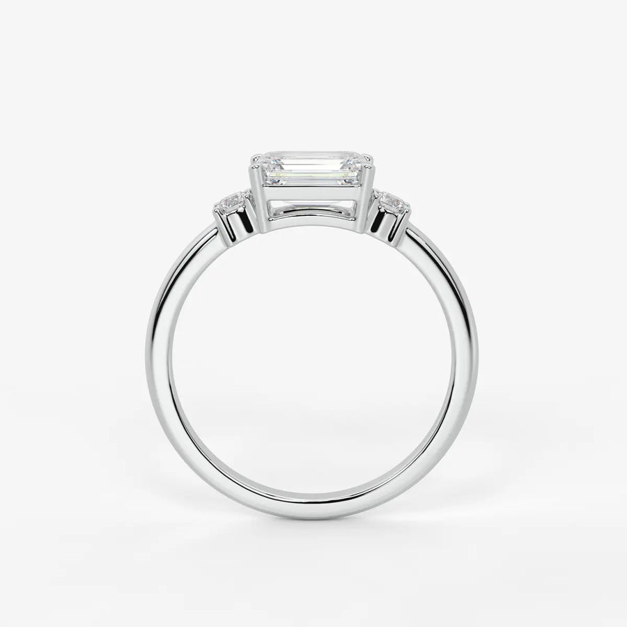Zerithia Emerald Accent Diamond Ring
