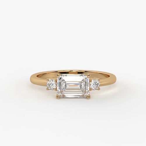 Zerithia Emerald Accent Diamond Ring