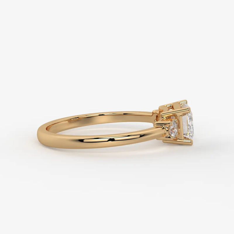 Zerithia Emerald Accent Diamond Ring