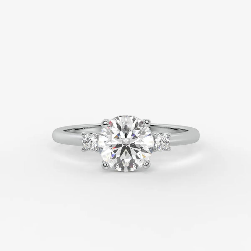 Orlienne Round Accent Diamond Ring