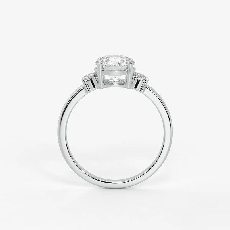 Orlienne Round Accent Diamond Ring