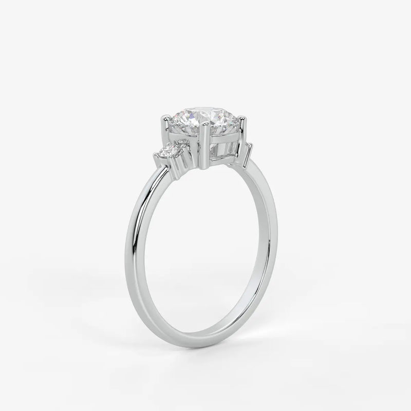 Orlienne Round Accent Diamond Ring