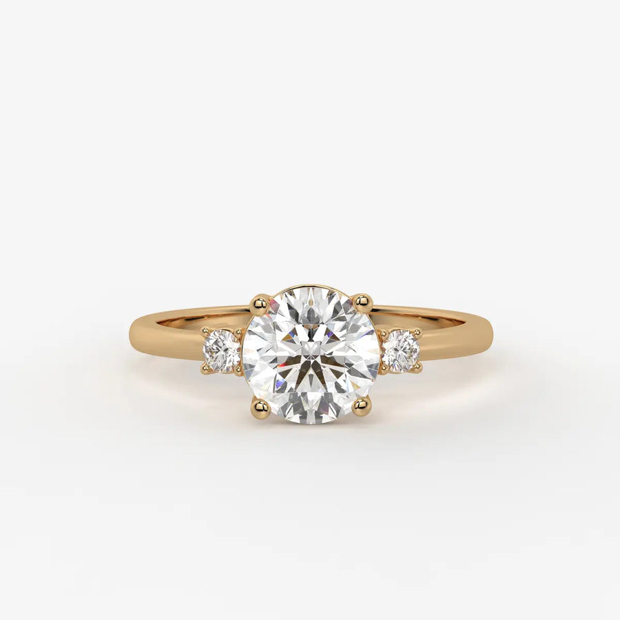 Orlienne Round Accent Diamond Ring