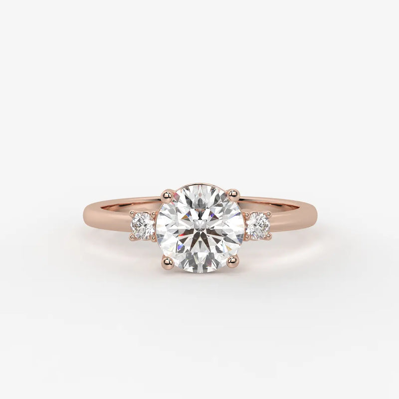 Orlienne Round Accent Diamond Ring