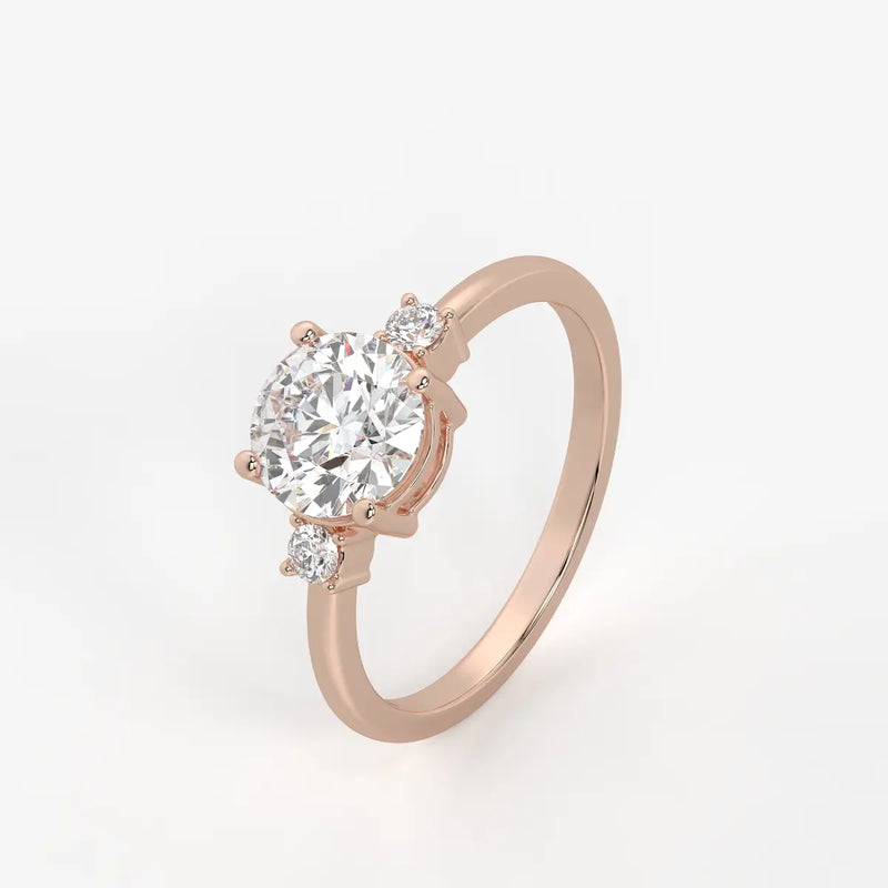 Orlienne Round Accent Diamond Ring