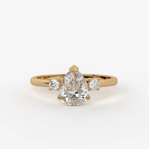 Pearlisse Pear Accent Diamond Ring