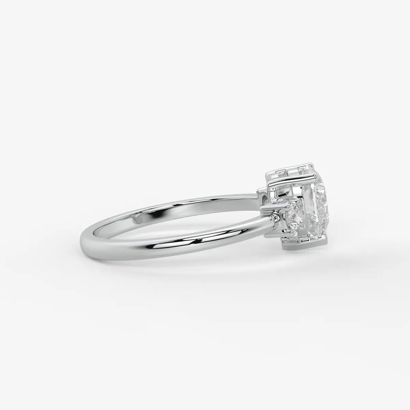 Elaria Heart Solitaire Accent Diamond Ring