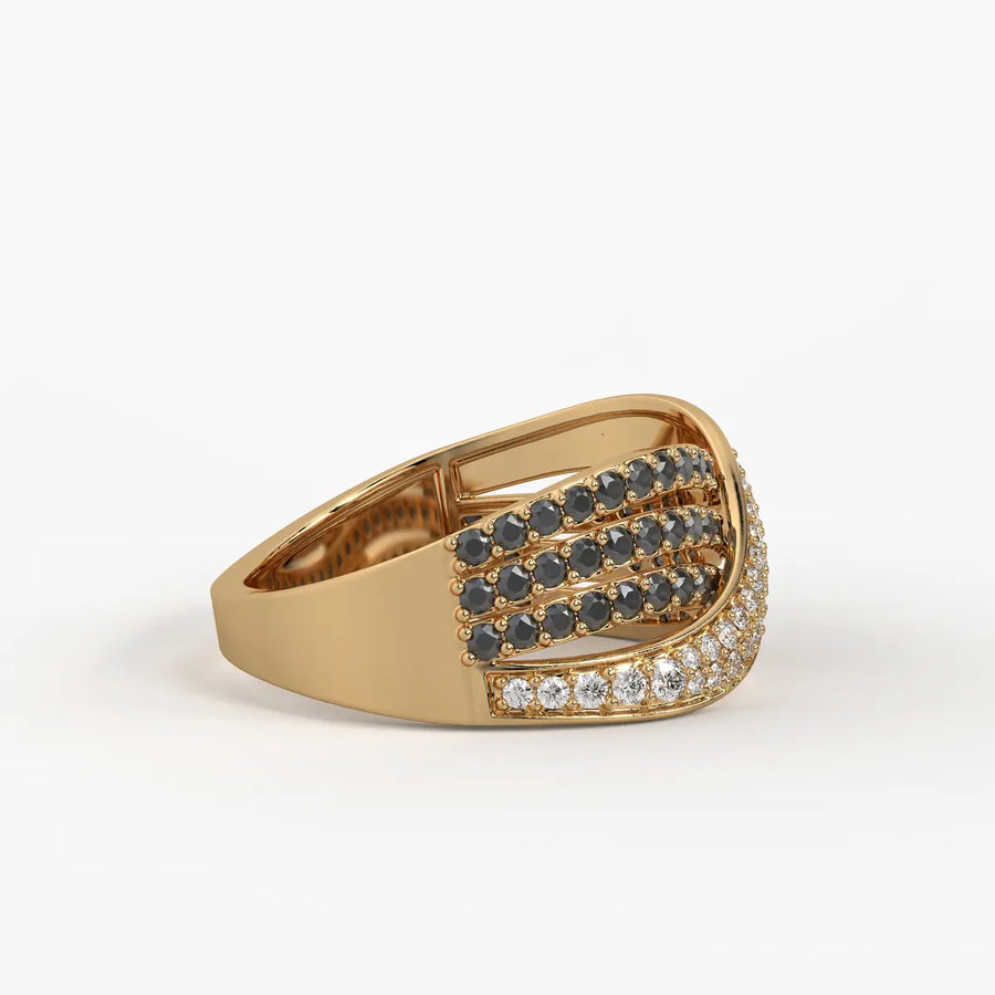 Veyra Noir Crisscross Ring